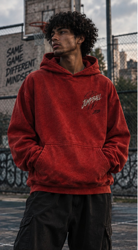 Defy Gravity Hoodie in Washed Red
